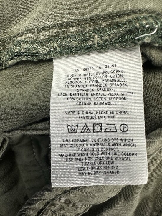 Pilcro Anthropologie Hyphen Jeans Moss Olive Green Casual Pants Women's 27 - Picture 11 of 14